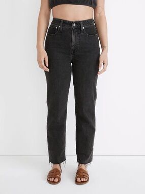Madewell The Curvy Perfect Vintage Straigh Jeans Black Size 28